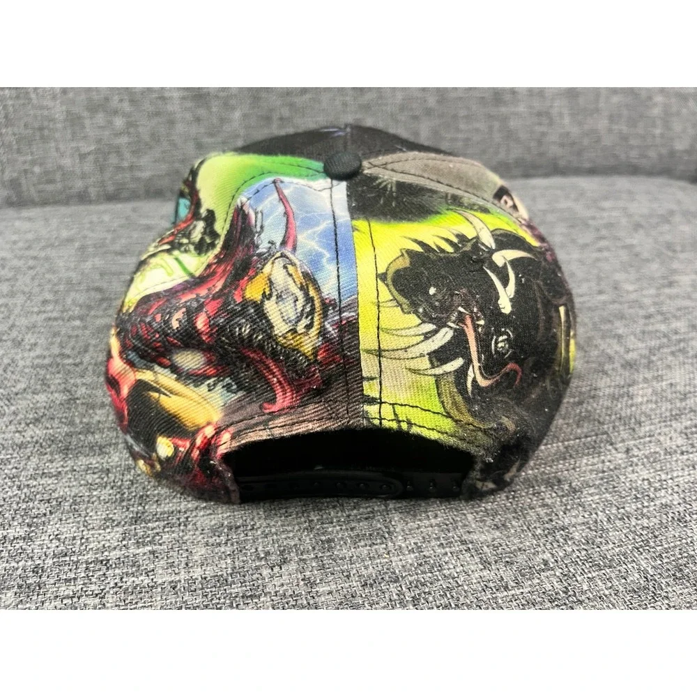 Marvel Comics Venom All Over Print Snapback Hat Black Flat Brim Adjustable Cap